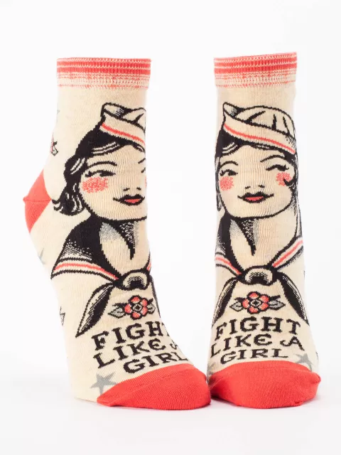 Fight Like A Girl Ankle Socks