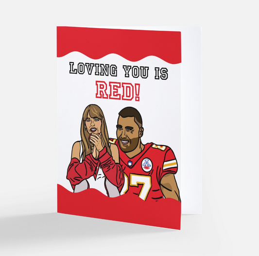 Loving You is RED Valentine's Card