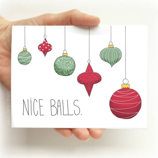 BEST SELLER Nice Balls Funny Christmas Card Holiday Card