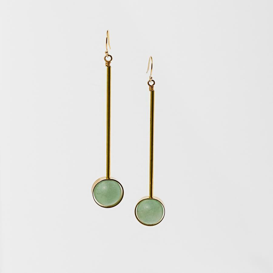 larissa loden jewelry hanging earrings green aventurine earrings