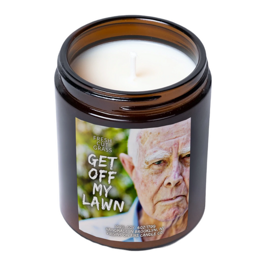 Get Off My Lawn Candle