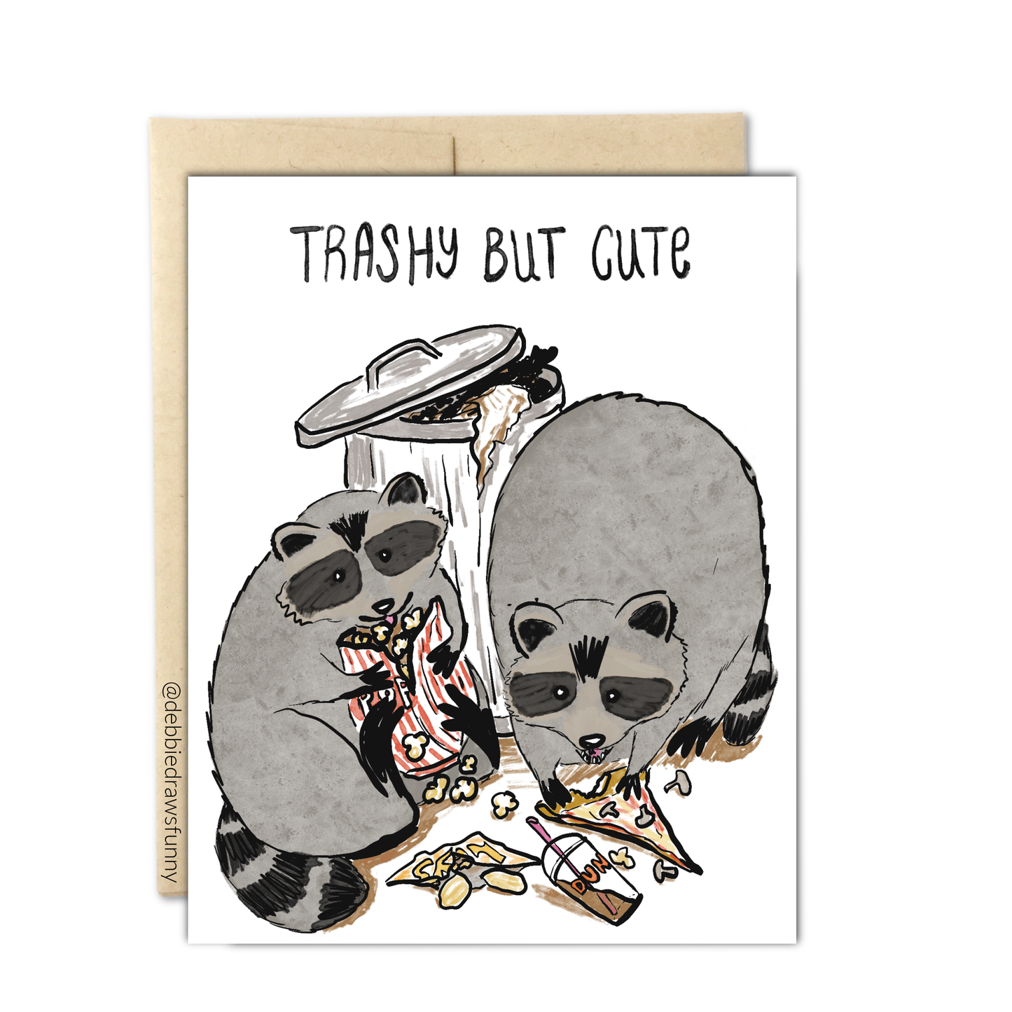 NEW Trashy but Cute Raccoons funny everyday friendship card