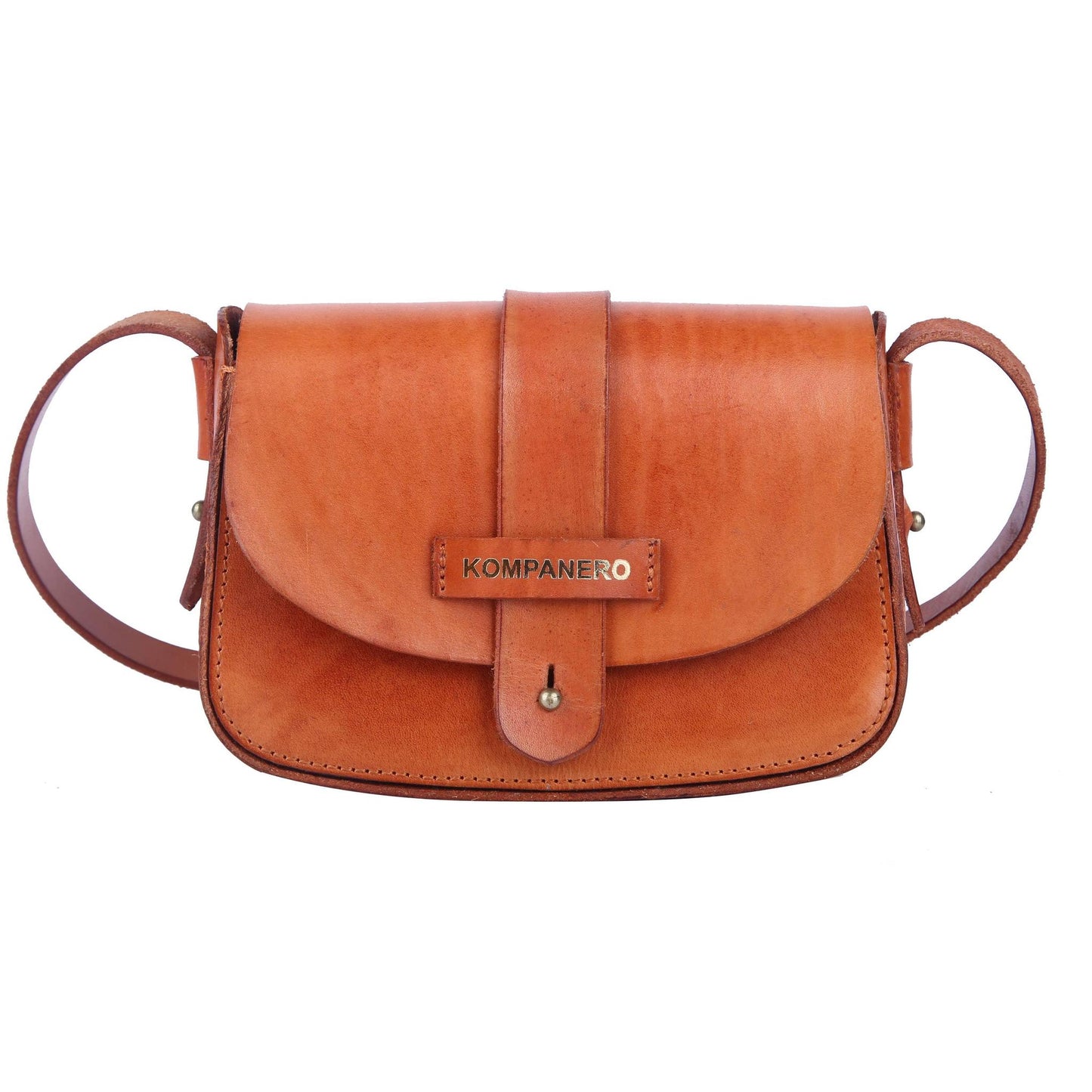 ACCESSORIES: Leather Handbag - Small Cognac