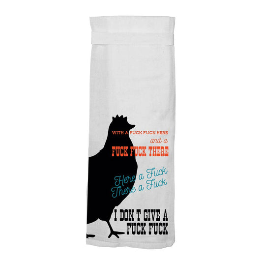 With A Fuck Fuck Here | Funny Kitchen Towels